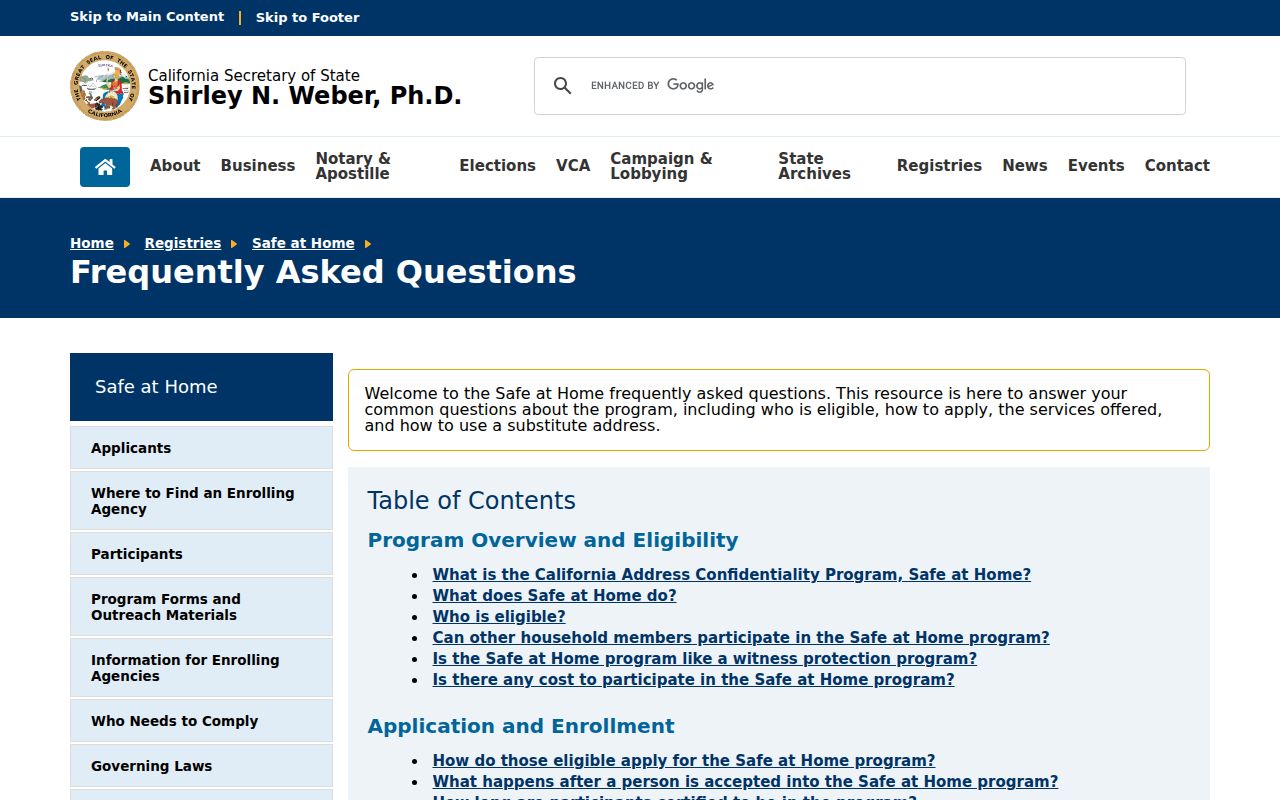 Laguna Niguel resident records California Safe at Home privacy guidance